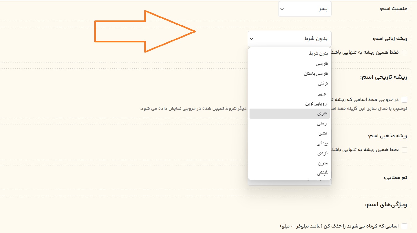 انتخاب اسم پسر با حرف ش