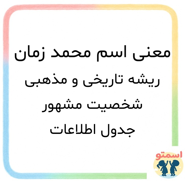 معنی اسم محمد زمان