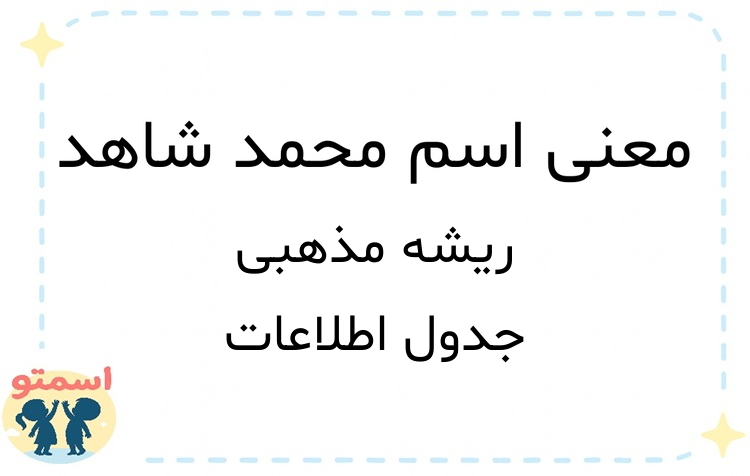 معنی اسم محمد شاهد