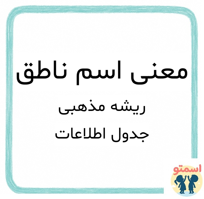 معنی اسم ناطق