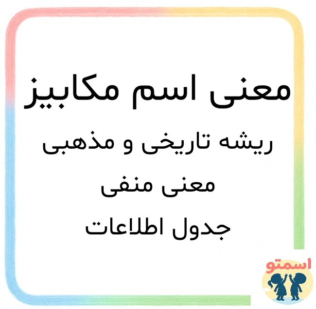 معنی اسم مکابیز