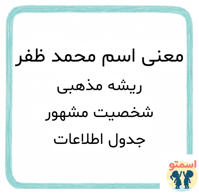 معنی اسم محمد ظفر